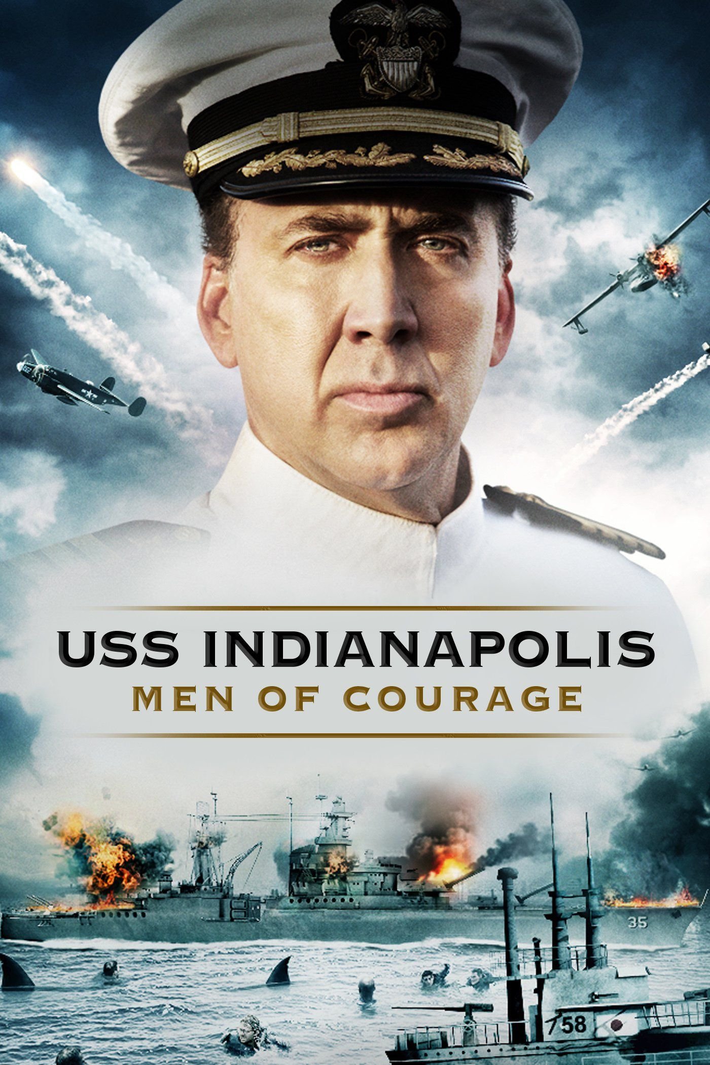 USS Indianapolis: Men of Courage Hindi Dubbed Movie Poster (2016)
